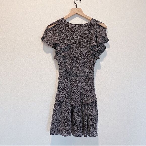 A.L.C. Silk viera twist tiered polka dot dress - Picture 4 of 8